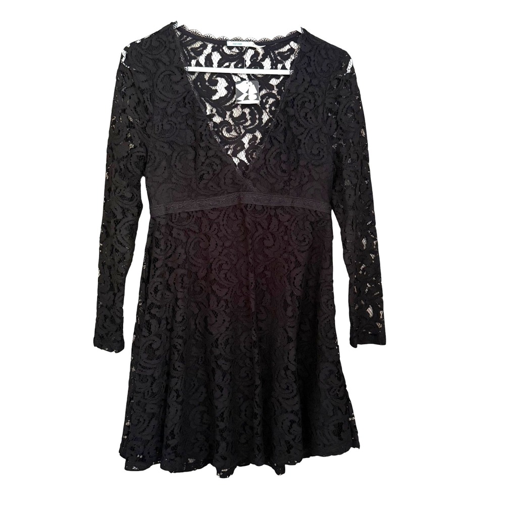 Kimchi Blue Y2K Vixen Babydoll Dress 4 NWT Black Lace Whimsigoth Dark Coquette